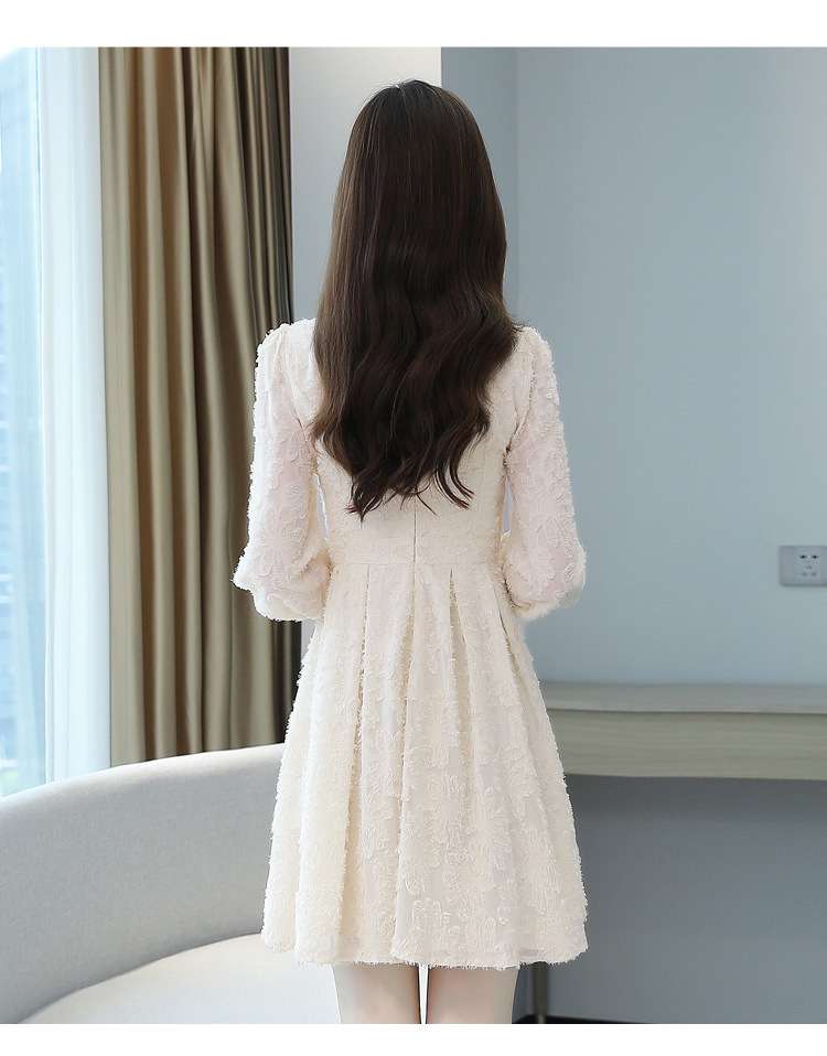 レース フレアプリーツミニワンピース