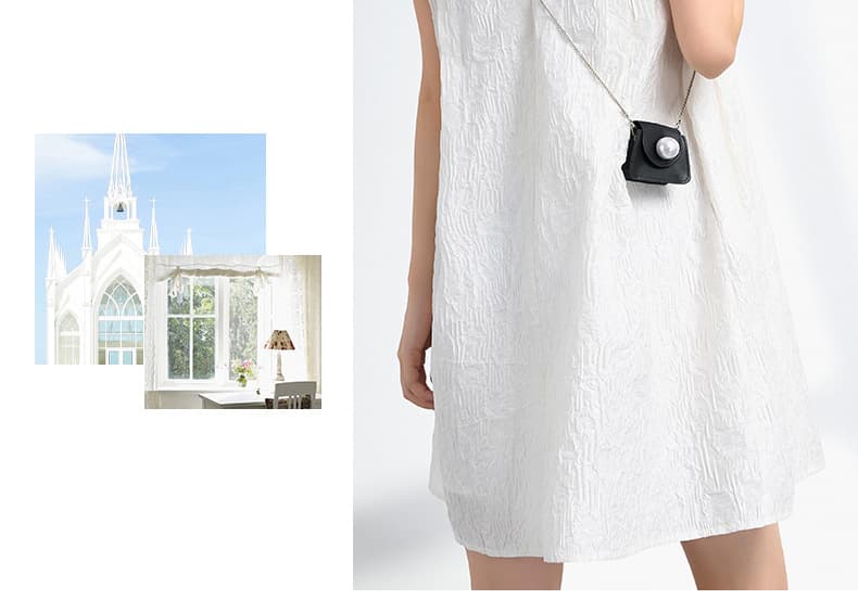 ふんわり袖 シワ加工マタニティミニワンピース