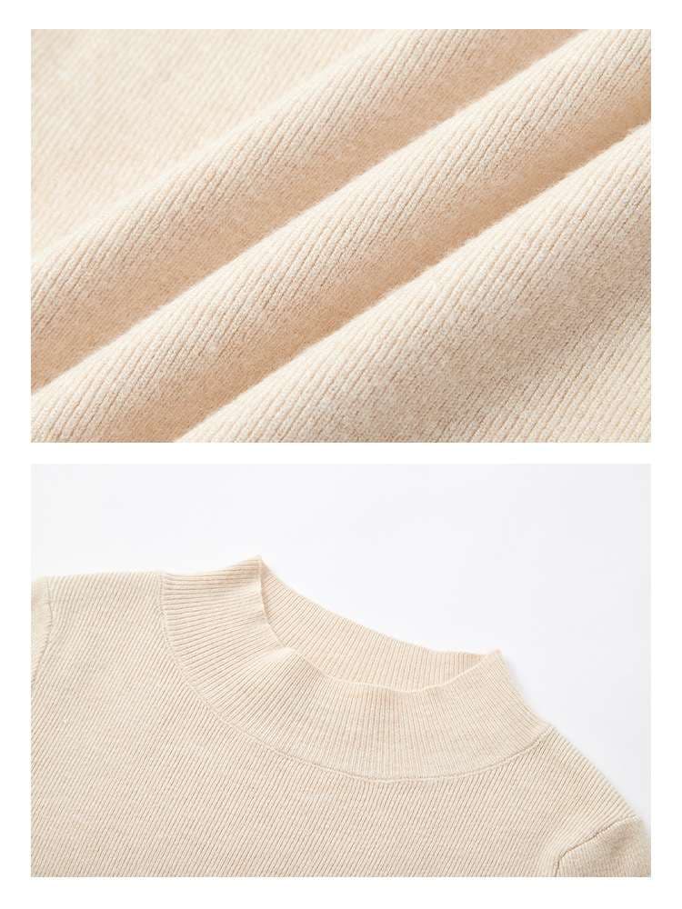 シンプルリブニットタイトミニワンピース