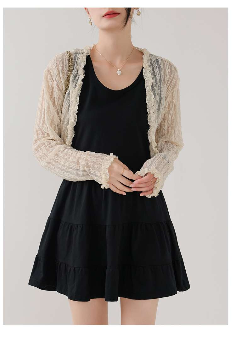 【非表示】ミニワンピース シンプルティアードキャミワンピース