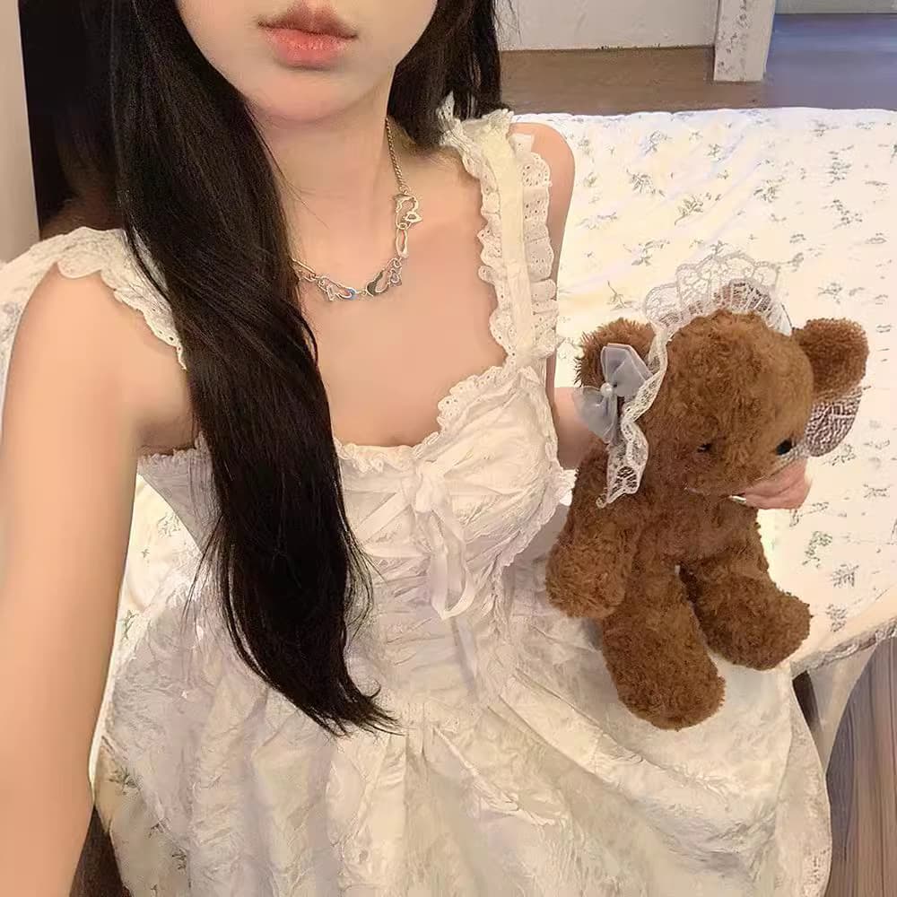 フリルレース ミニワンピース キャミソール