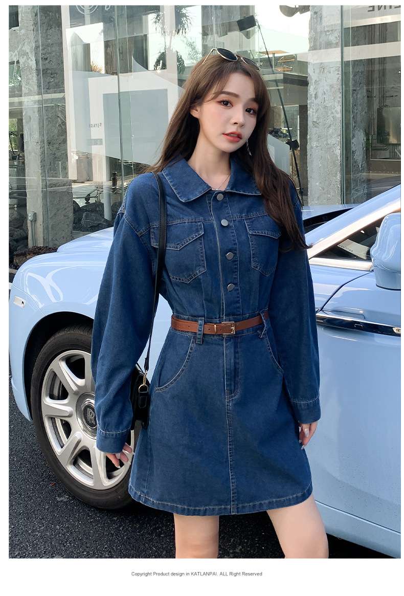 オーバーサイズデニムミニワンピース