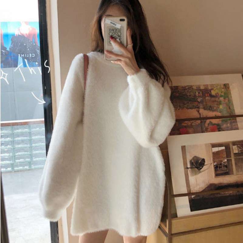 もこもこニットミニワンピース