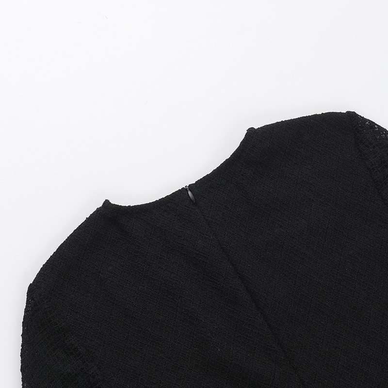 レース袖ミニフレアワンピース