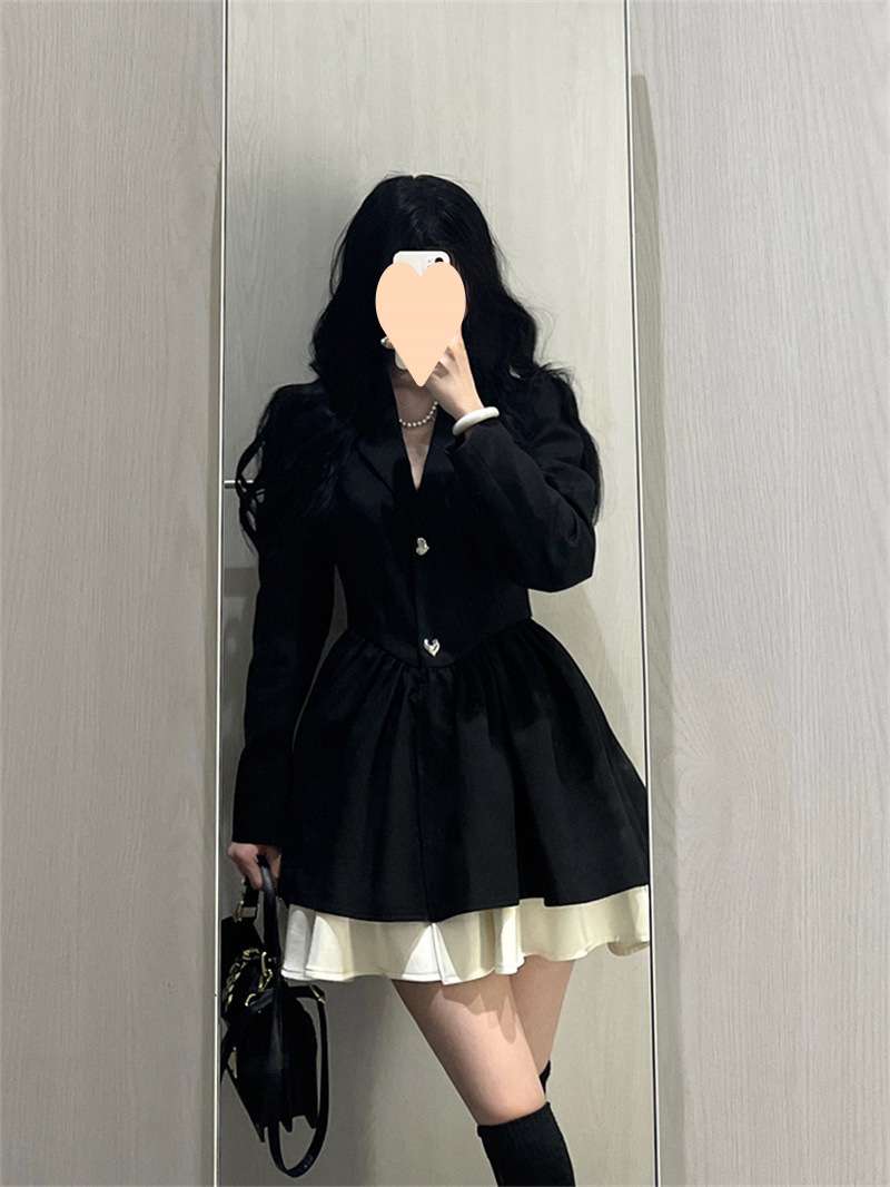 レトロ調フレアミニワンピース