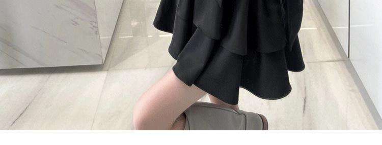 フリルデザイン シャツミニワンピース