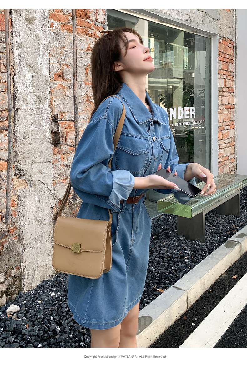 オーバーサイズデニムミニワンピース