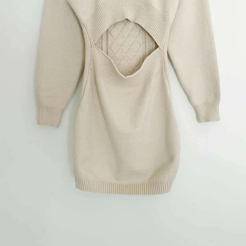 ミニワンピース ニットミニ丈ワンピ きれいめファッション