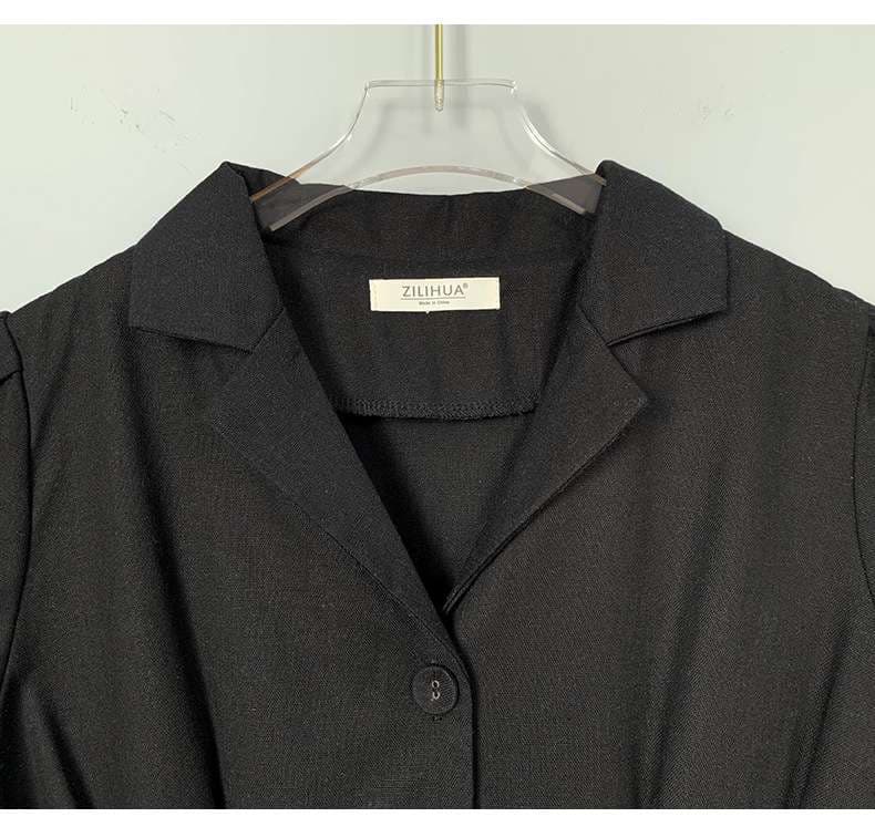 フロント釦シャーリング シャツミニワンピース