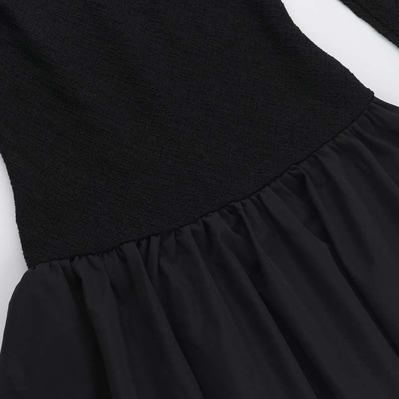 レース袖ミニフレアワンピース