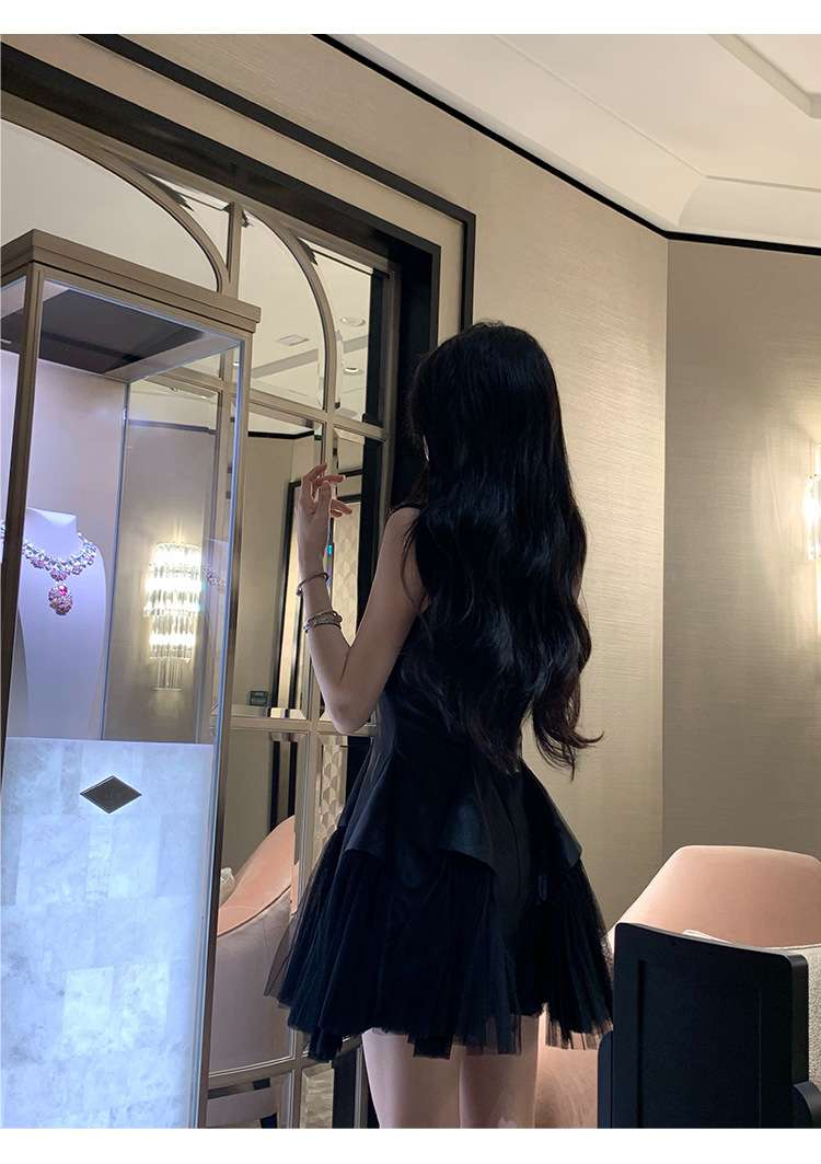 ミニワンピース チュールフリルプリンセスフレアミニワンピ