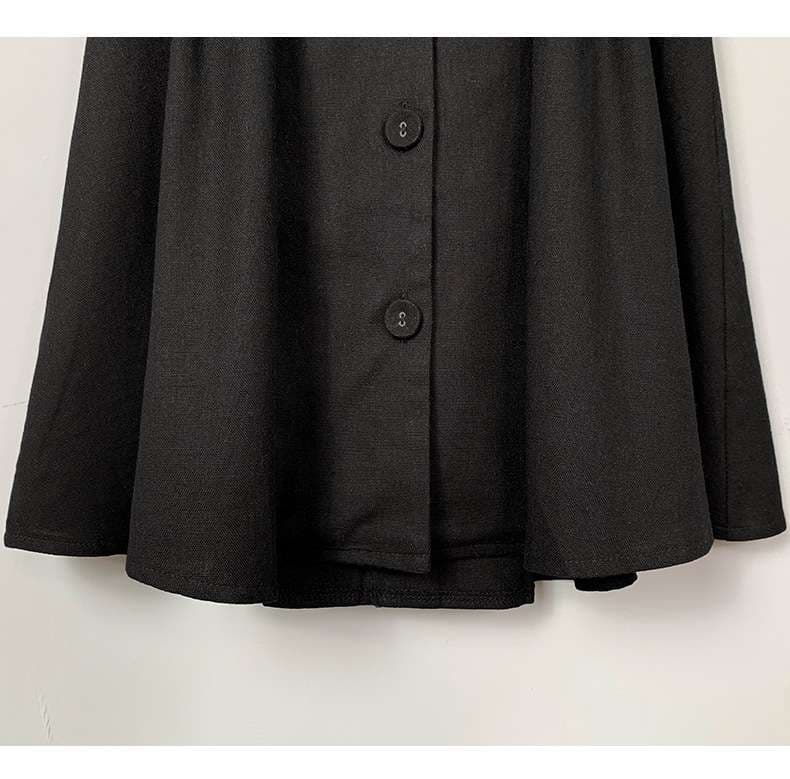 フロント釦シャーリング シャツミニワンピース