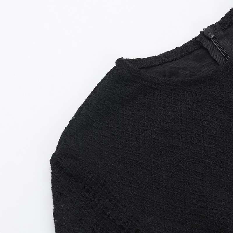 レース袖ミニフレアワンピース