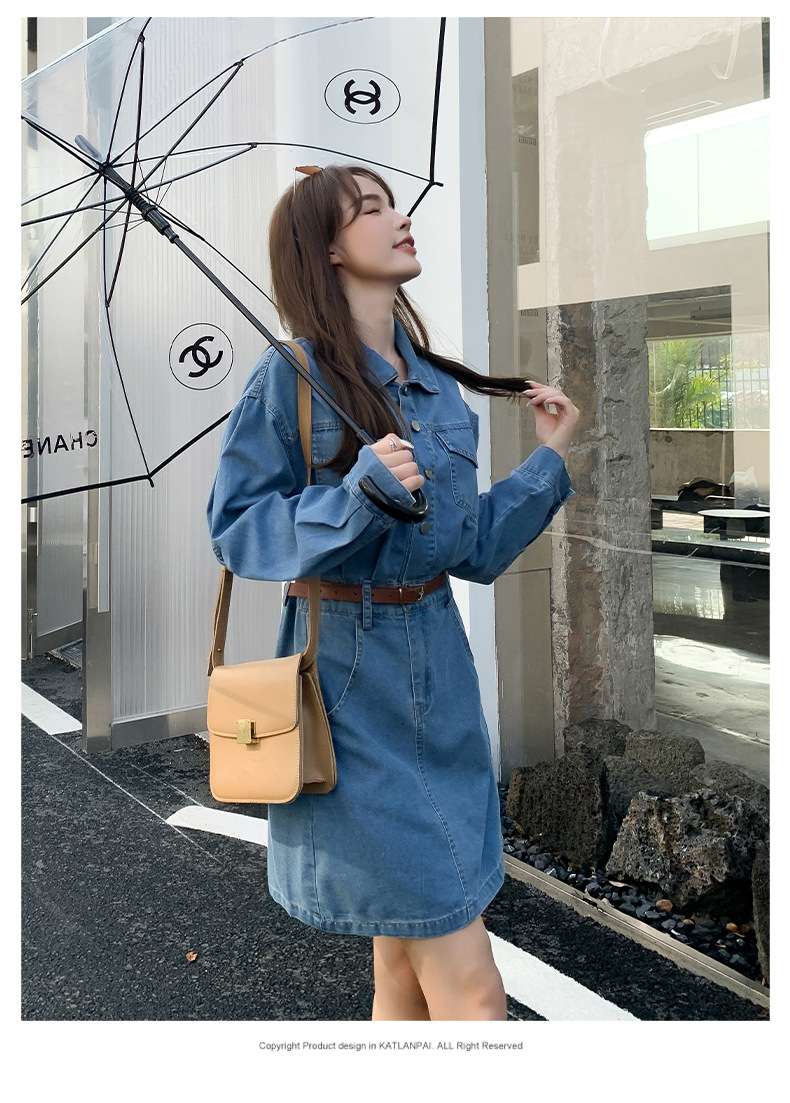 オーバーサイズデニムミニワンピース