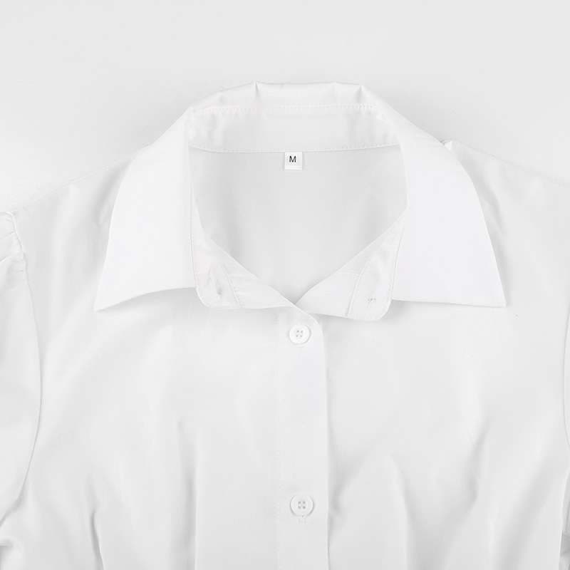 ミニワンピース クラシックプリーツシャツ