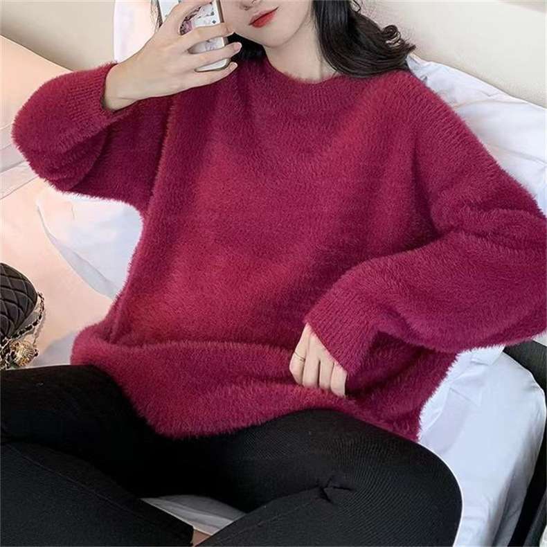 【秋冬コーデ】もこもこニットミニワンピース