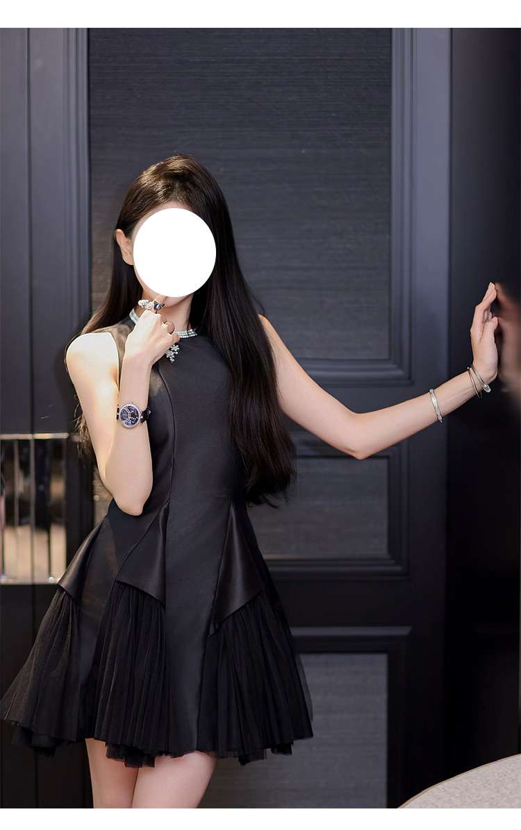 ミニワンピース チュールフリルプリンセスフレアミニワンピ