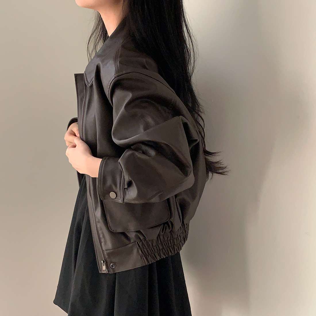 シンプルプリーツキャミミニワンピース