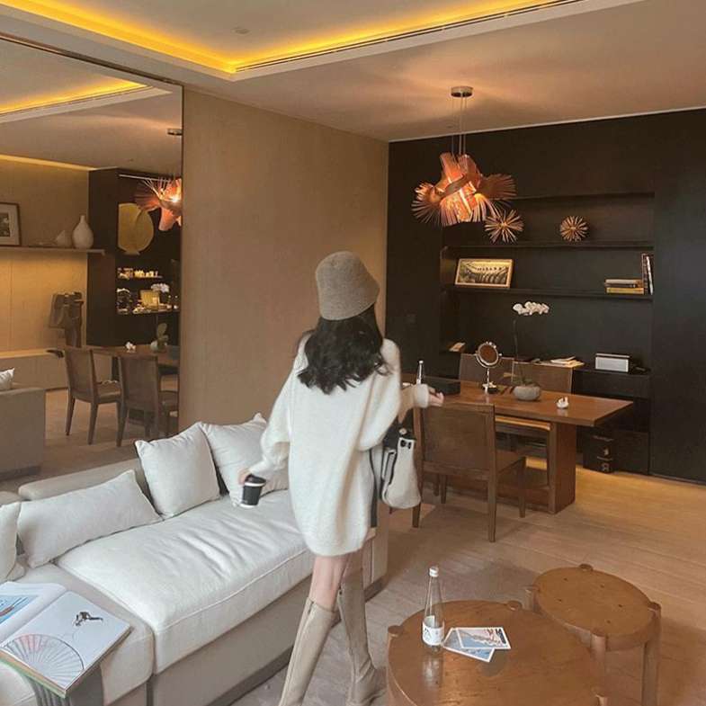 【秋冬】ふわもこニットミニワンピース