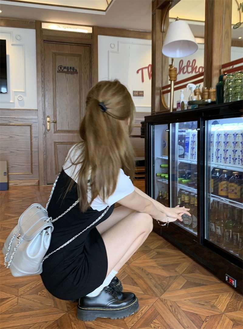 シンプルキャミソールミニワンピース