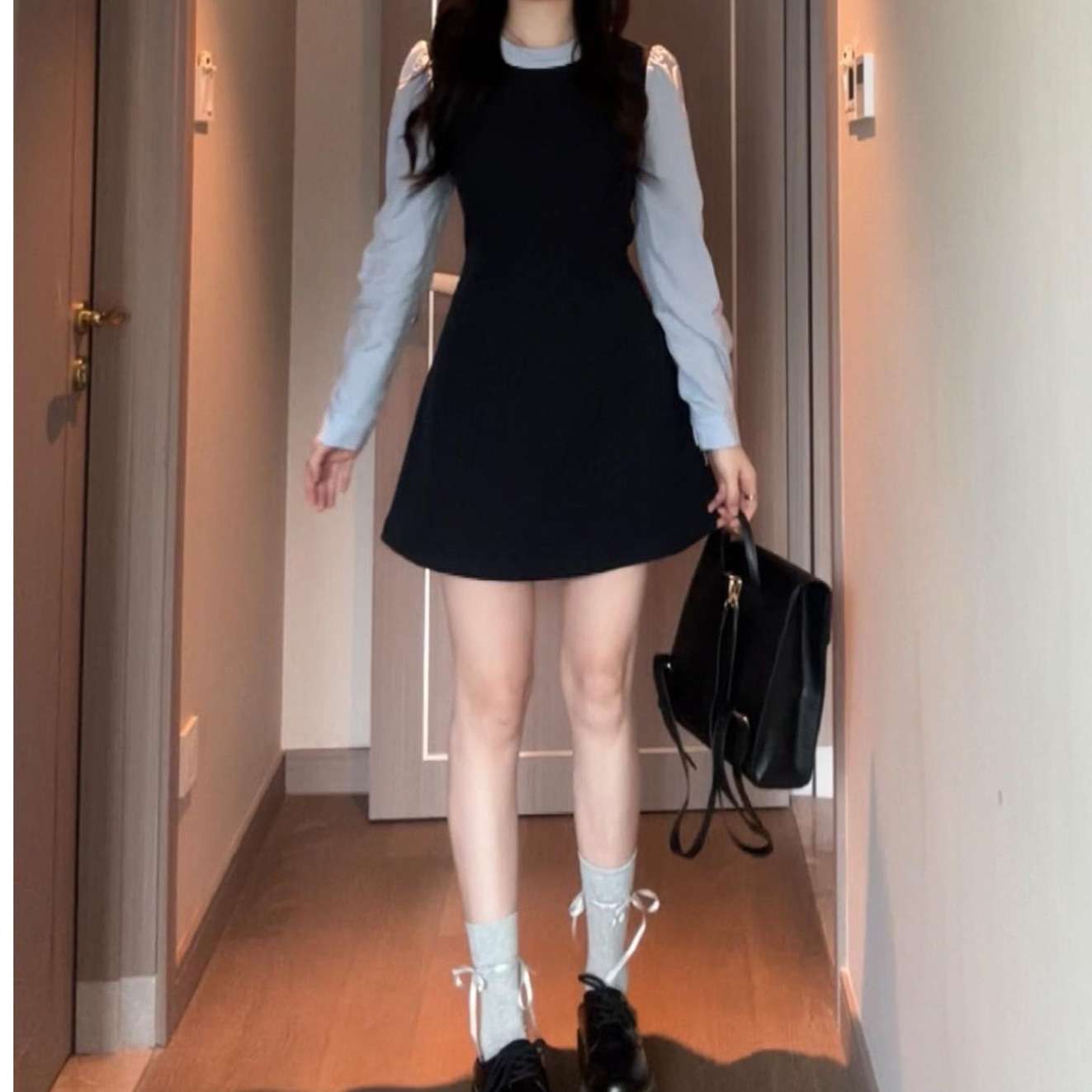 バックリボンミニキャミワンピース