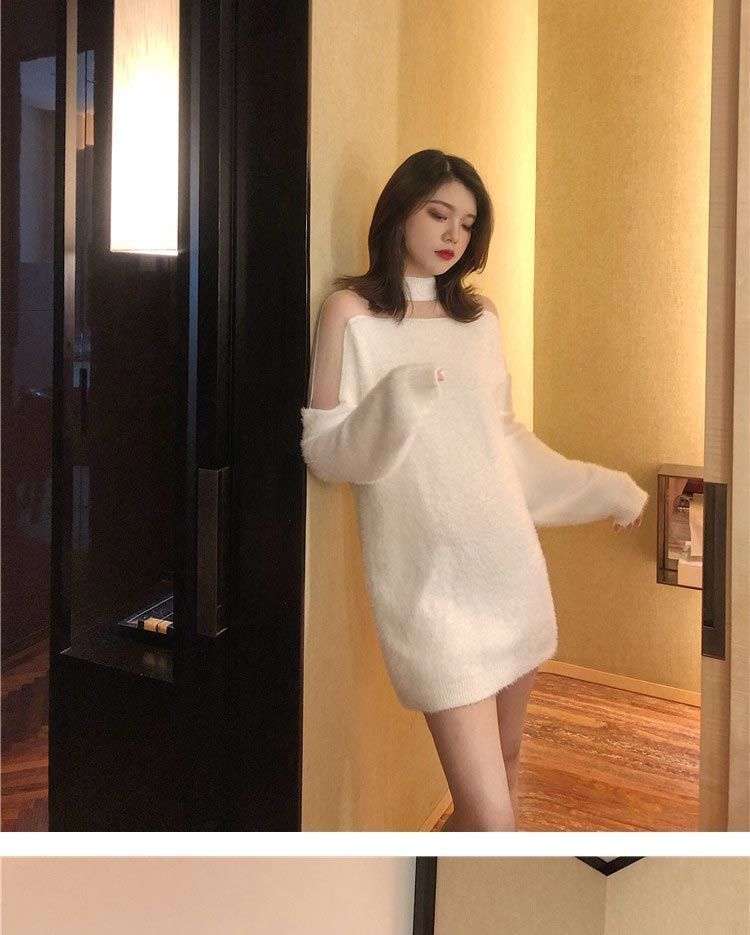 もこもこオフショルワンピース