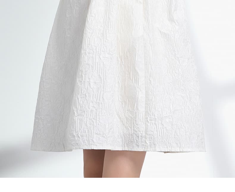 ふんわり袖 シワ加工マタニティミニワンピース