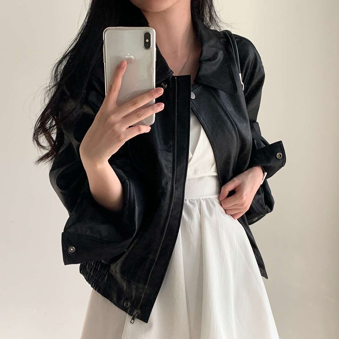 シンプルプリーツキャミミニワンピース