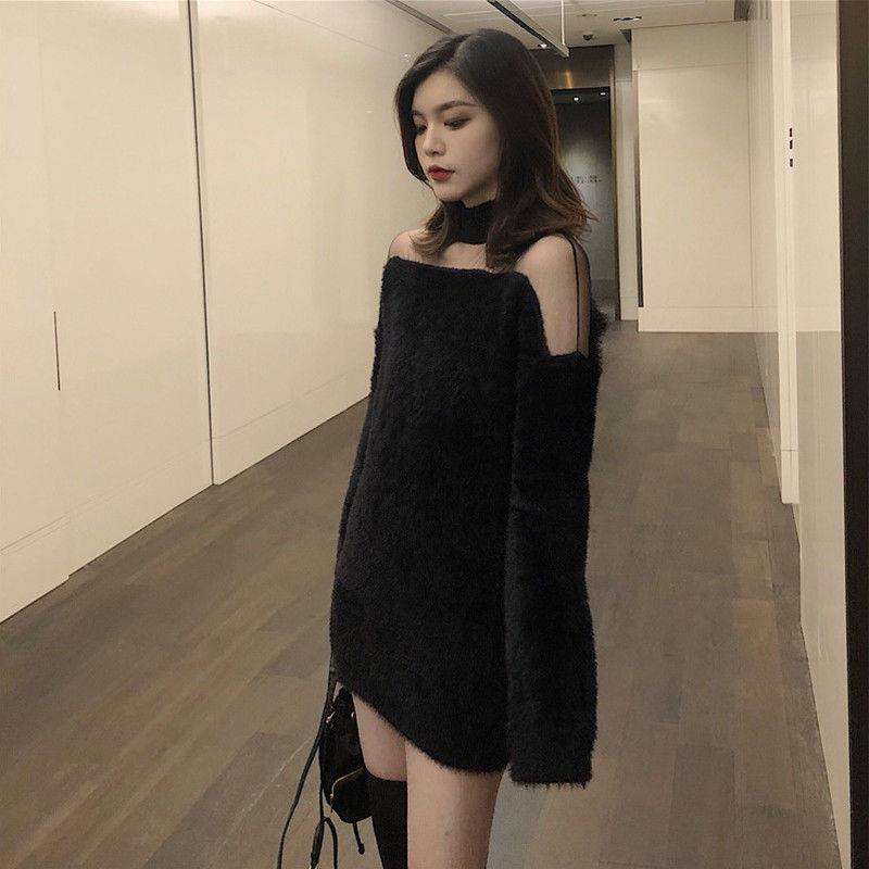 もこもこオフショルワンピース