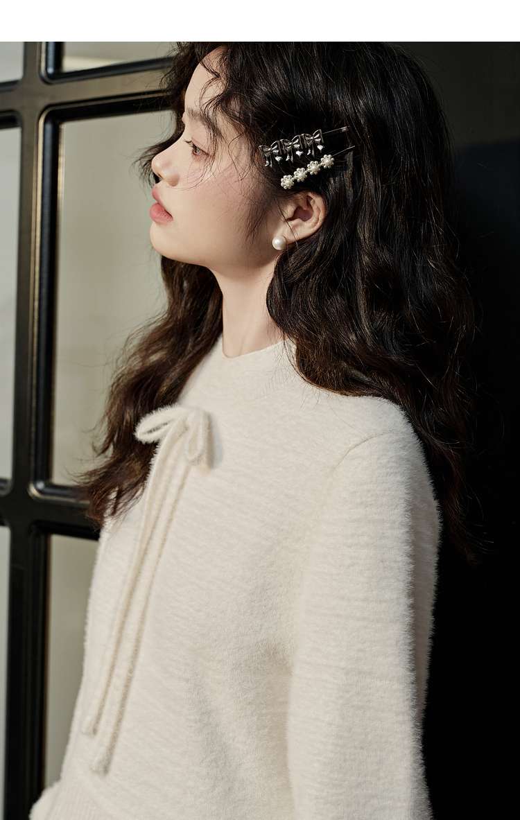 ミニワンピース プリーツミニニットワンピース