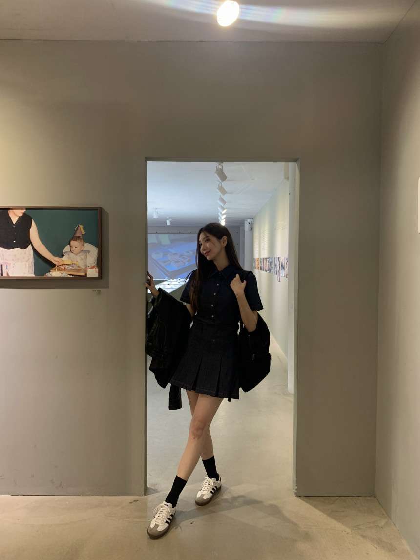 ドッキング 半袖デニムワンピース