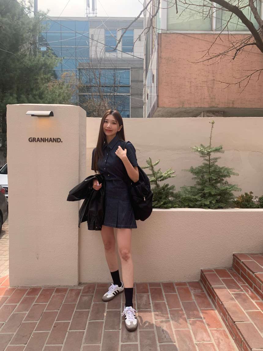 ドッキング 半袖デニムワンピース