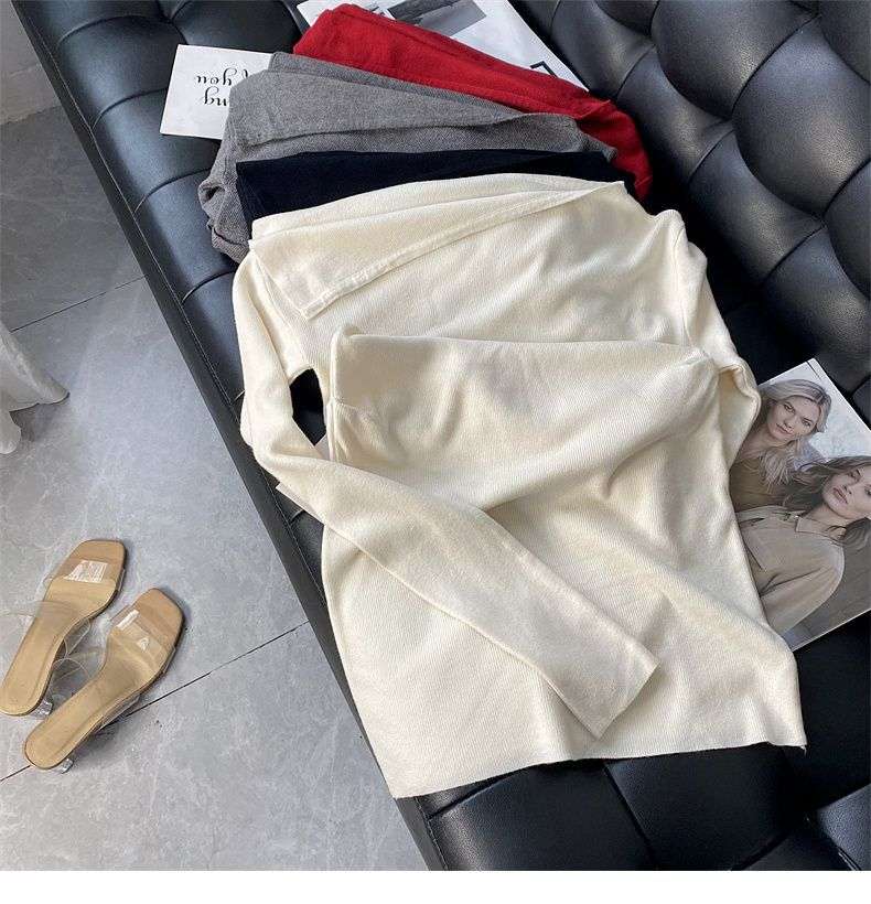 アシメントリーネック タイトミニワンピース