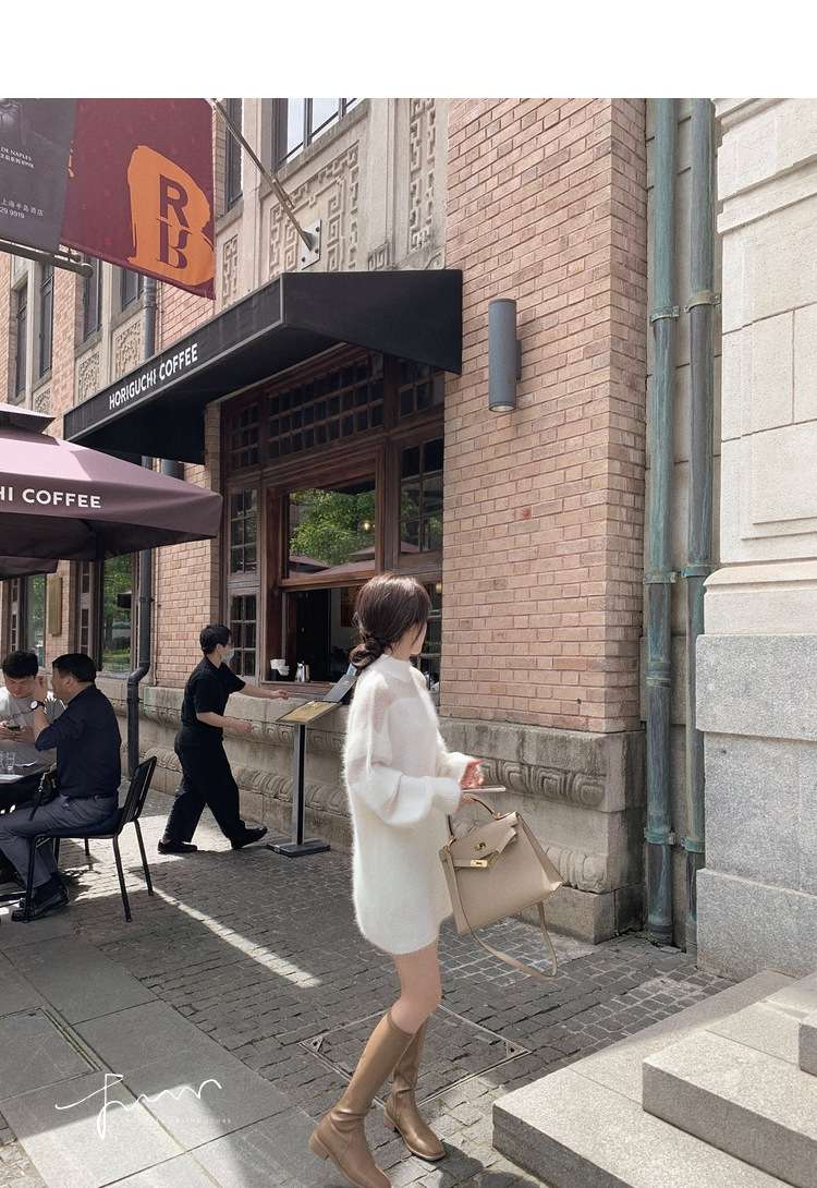 シアーふわもこオーバーサイズニットミニワンピ