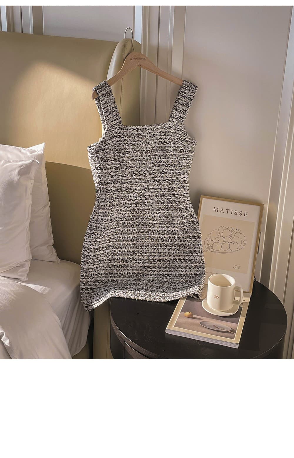 ミニワンピース 優美な装いツイードワンピ