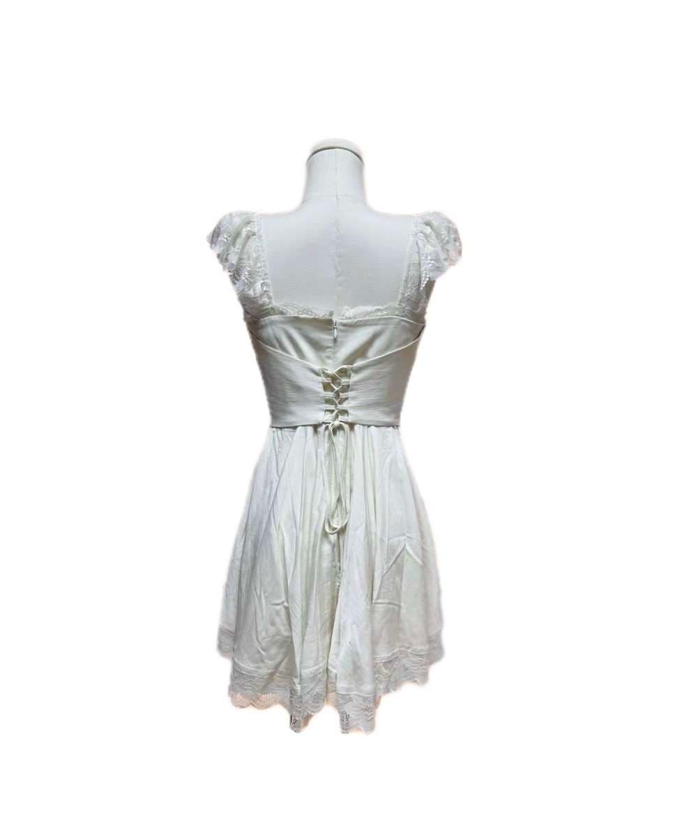 ふんわりレースフリルミニワンピース