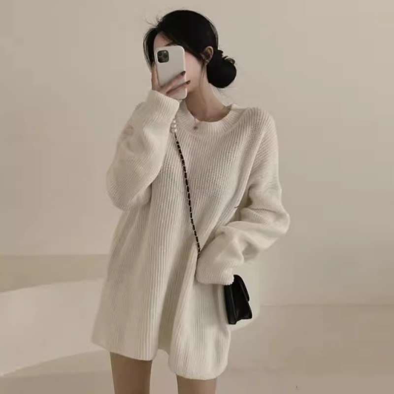 ベルト付き リブニットミニワンピース 秋冬