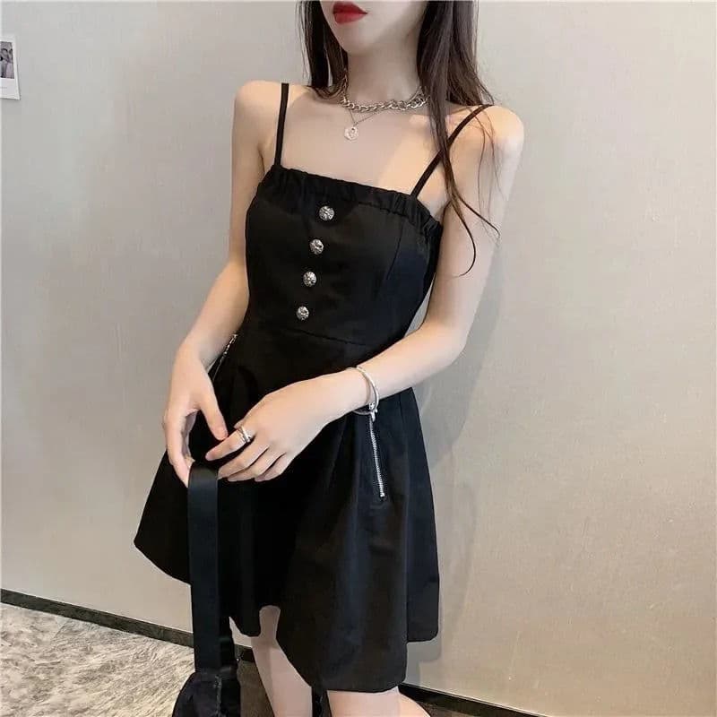 ミニワンピース 優美フレアシルエットキャミワンピース