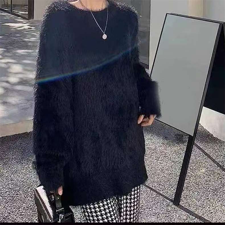 【秋冬コーデ】もこもこニットミニワンピース