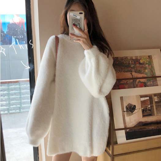 もこもこニットミニワンピース