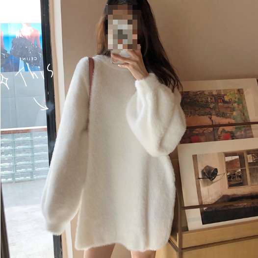 【秋冬コーデ】ふわもこオーバーサイズ ニットミニワンピース