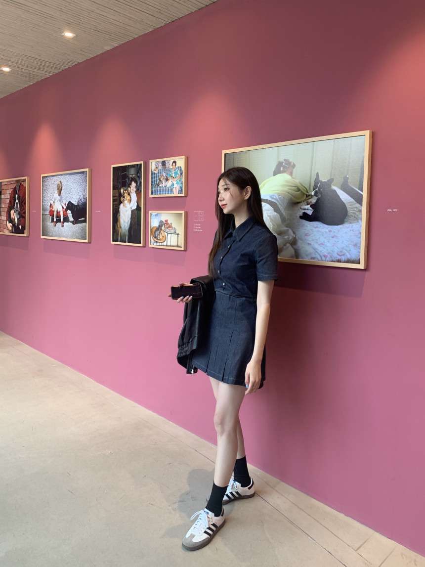 ドッキング 半袖デニムワンピース