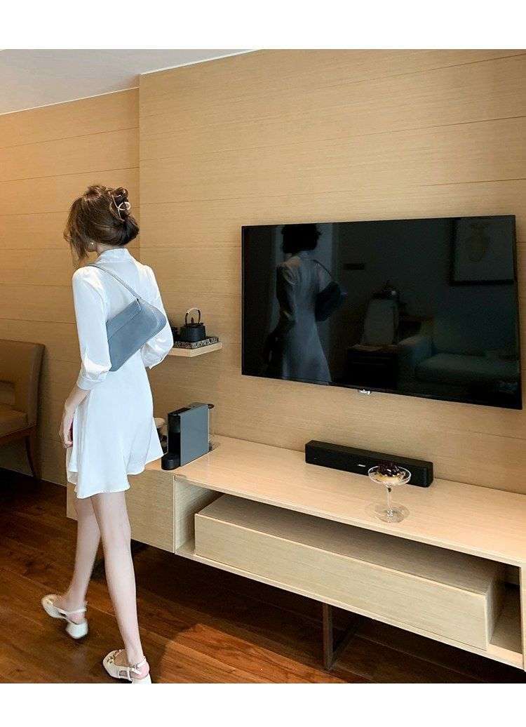 ウエストギャザーフレアミニワンピース