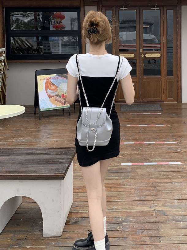 シンプルキャミソールミニワンピース