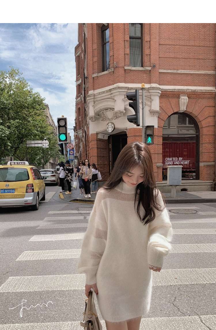 シアーふわもこオーバーサイズニットミニワンピ