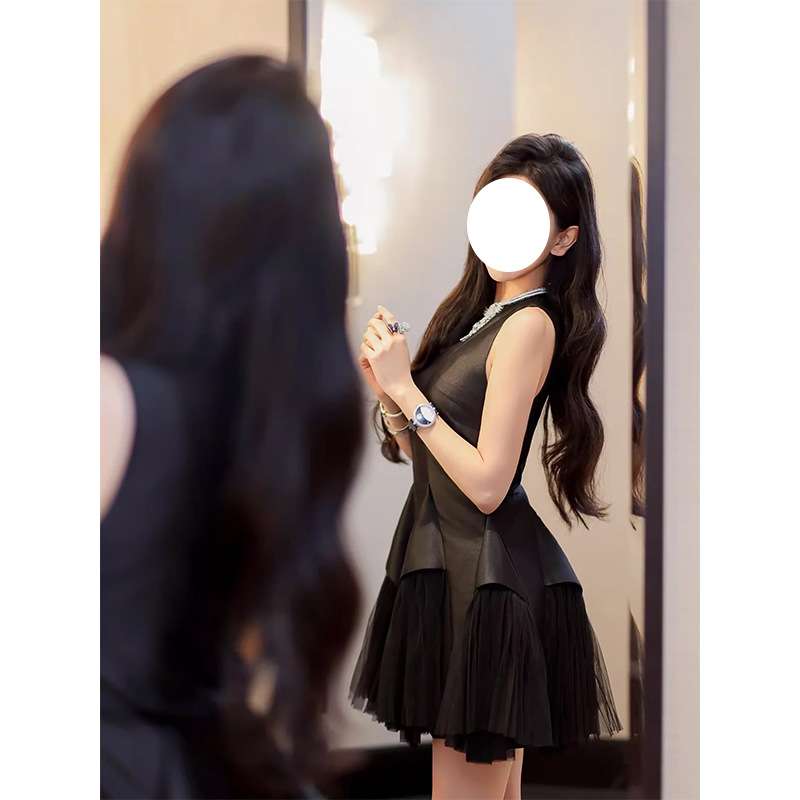 ミニワンピース チュールフリルプリンセスフレアミニワンピ