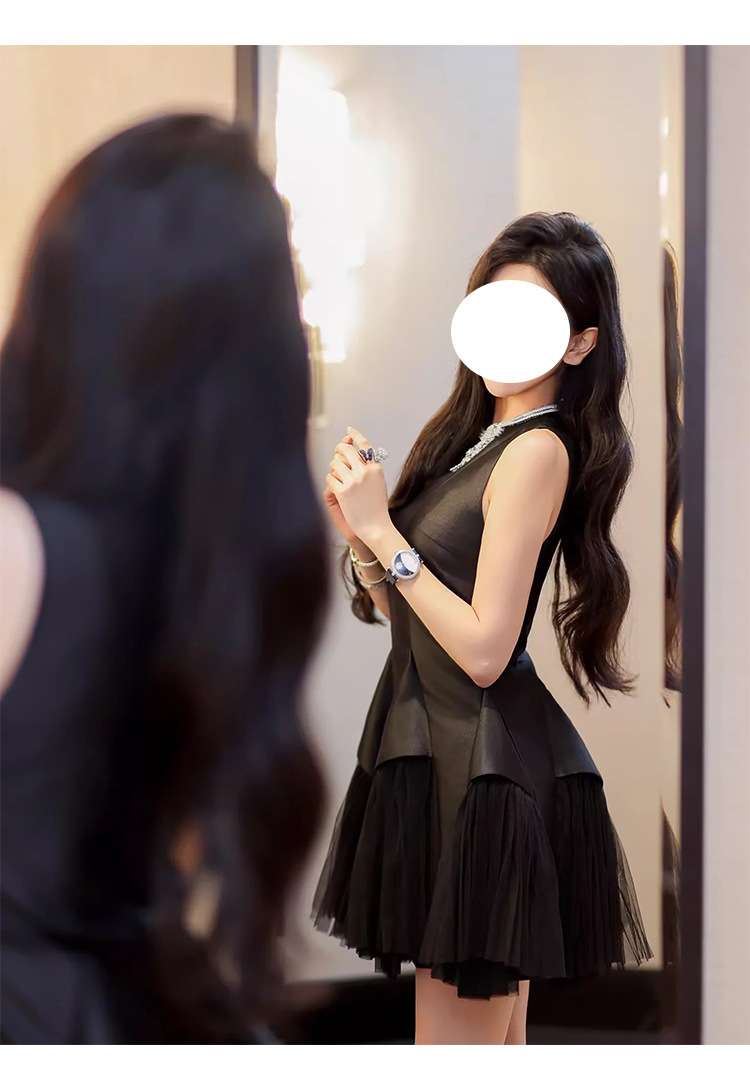 ミニワンピース チュールフリルプリンセスフレアミニワンピ