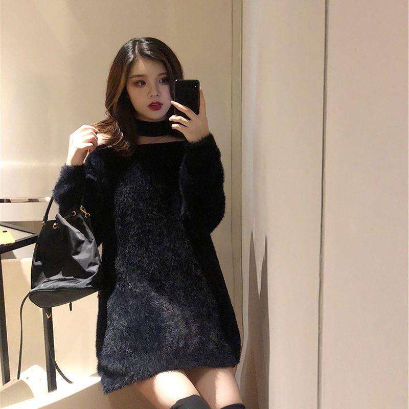 もこもこオフショルワンピース