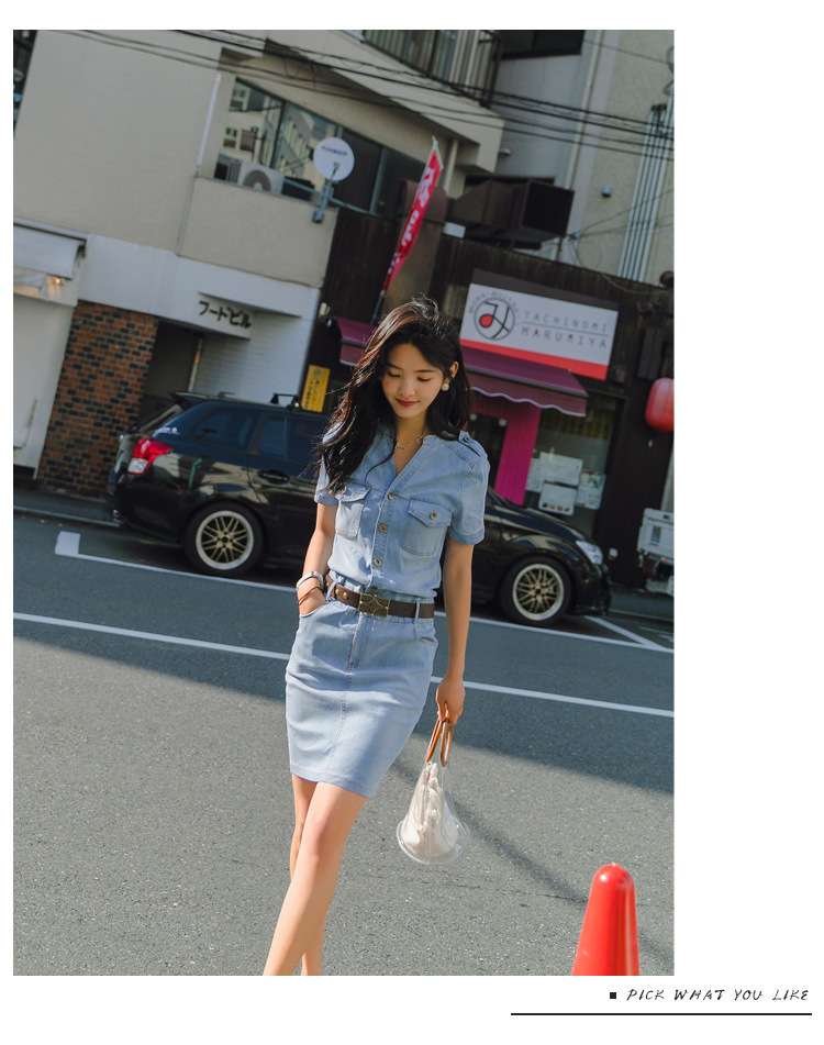ミニワンピース 夏映え ミニ丈 デニムワンピース