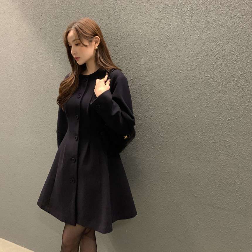 【秋冬用】ふんわり フレアミニワンピース 大人 上品 きれいめ ドレスコート